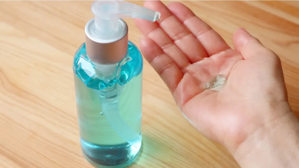 Homemade natural liquid hand soap in a pump bottle